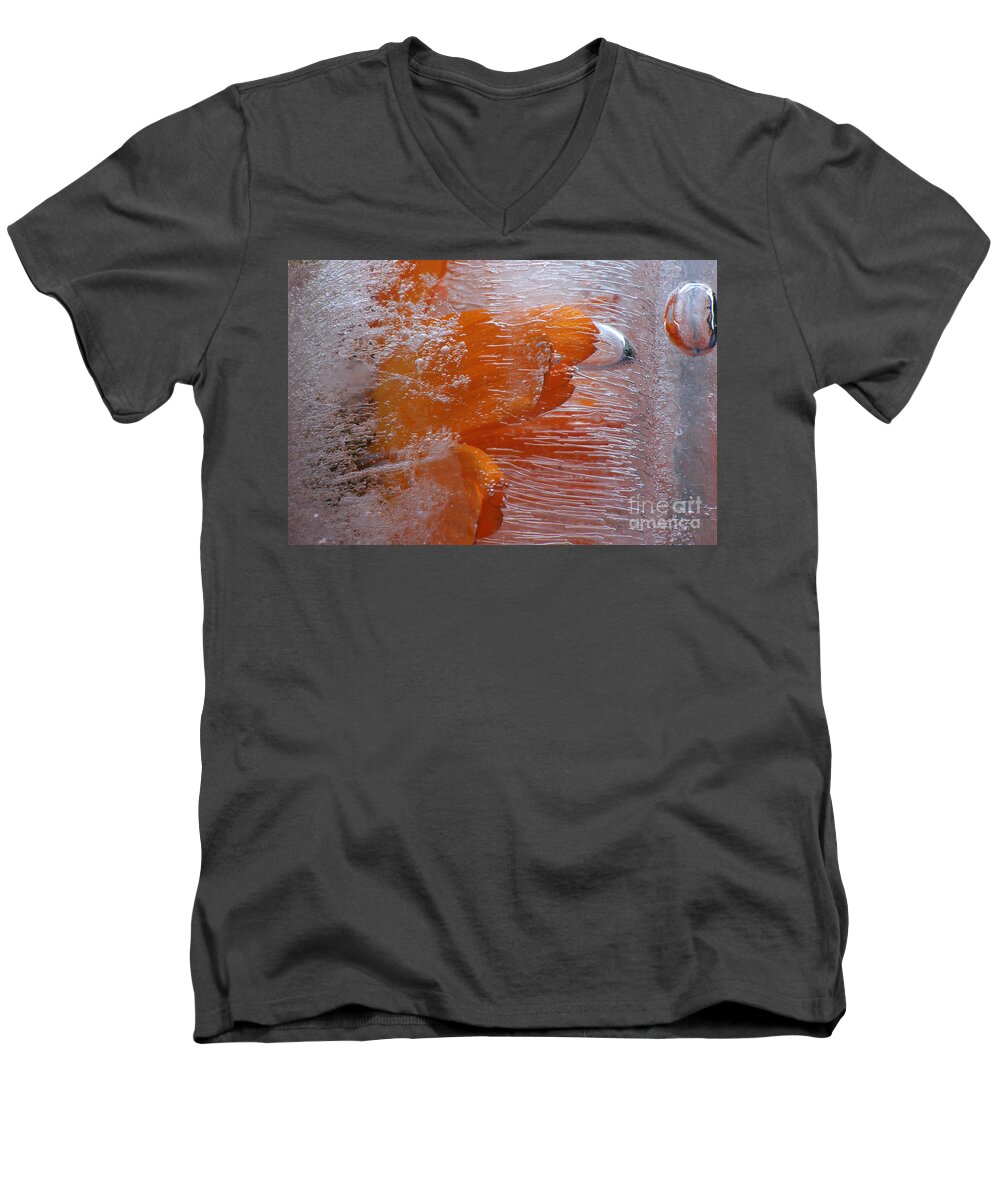Flower Men's V-Neck T-Shirt featuring the photograph Orange Flower by Randi Grace Nilsberg