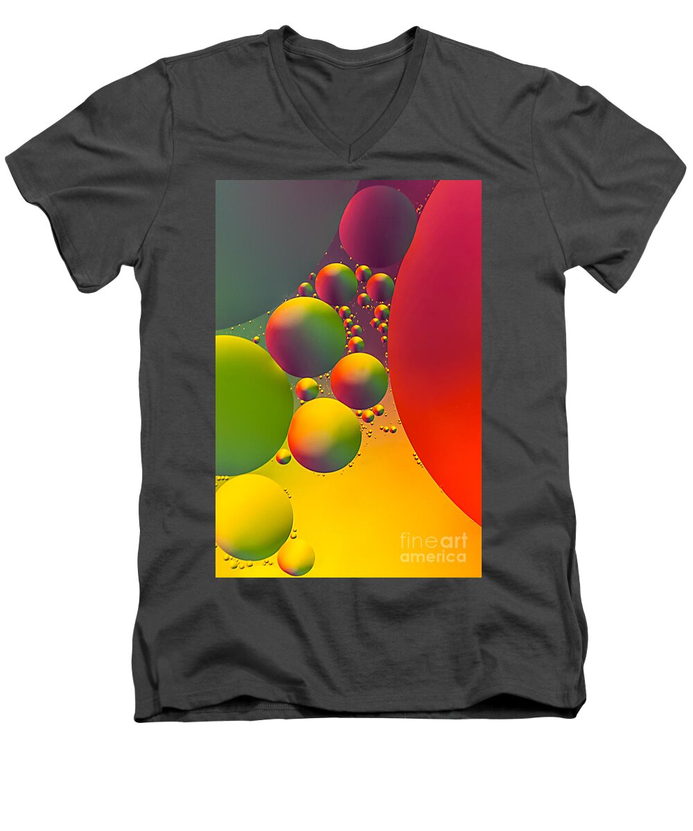 Bubble Men's V-Neck T-Shirt featuring the photograph Other Worlds by Anthony Sacco