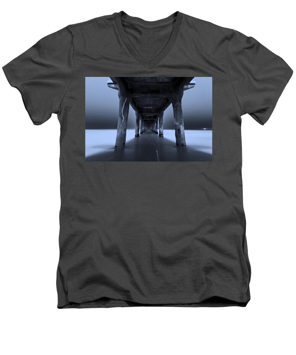 United States Men's V-Neck T-Shirt featuring the photograph Peaceful Pacific by Mihai Andritoiu