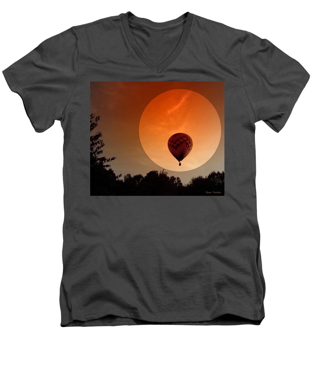 Hot Men's V-Neck T-Shirt featuring the photograph Perfect Evening Ride by Renee Trenholm