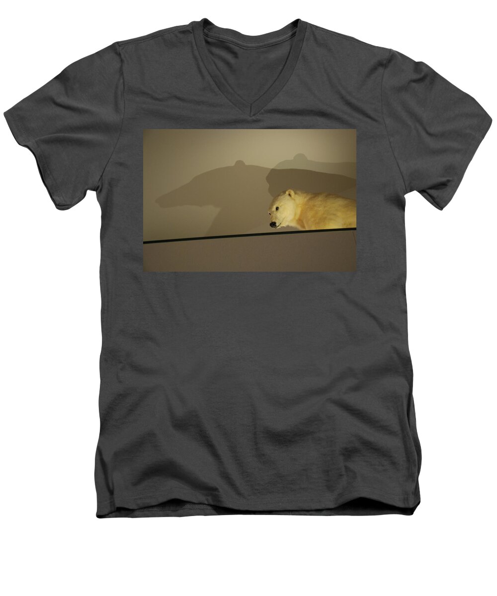 Natural History Men's V-Neck T-Shirt featuring the photograph Polar Bear Shadows by Kenny Glover