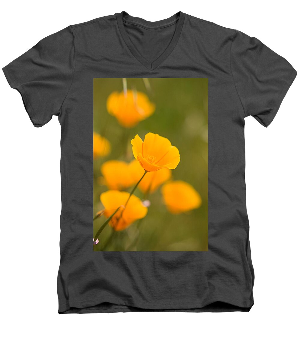 Floral Men's V-Neck T-Shirt featuring the photograph Poppy I by Ronda Kimbrow