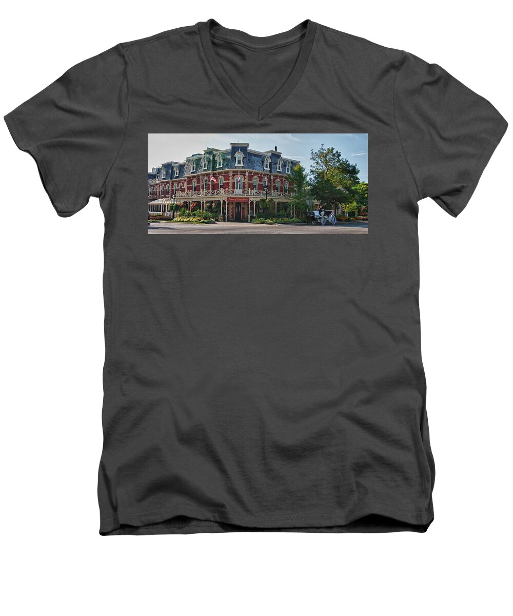Architecture Men's V-Neck T-Shirt featuring the photograph Prince of Wales Hotel 9000 by Guy Whiteley