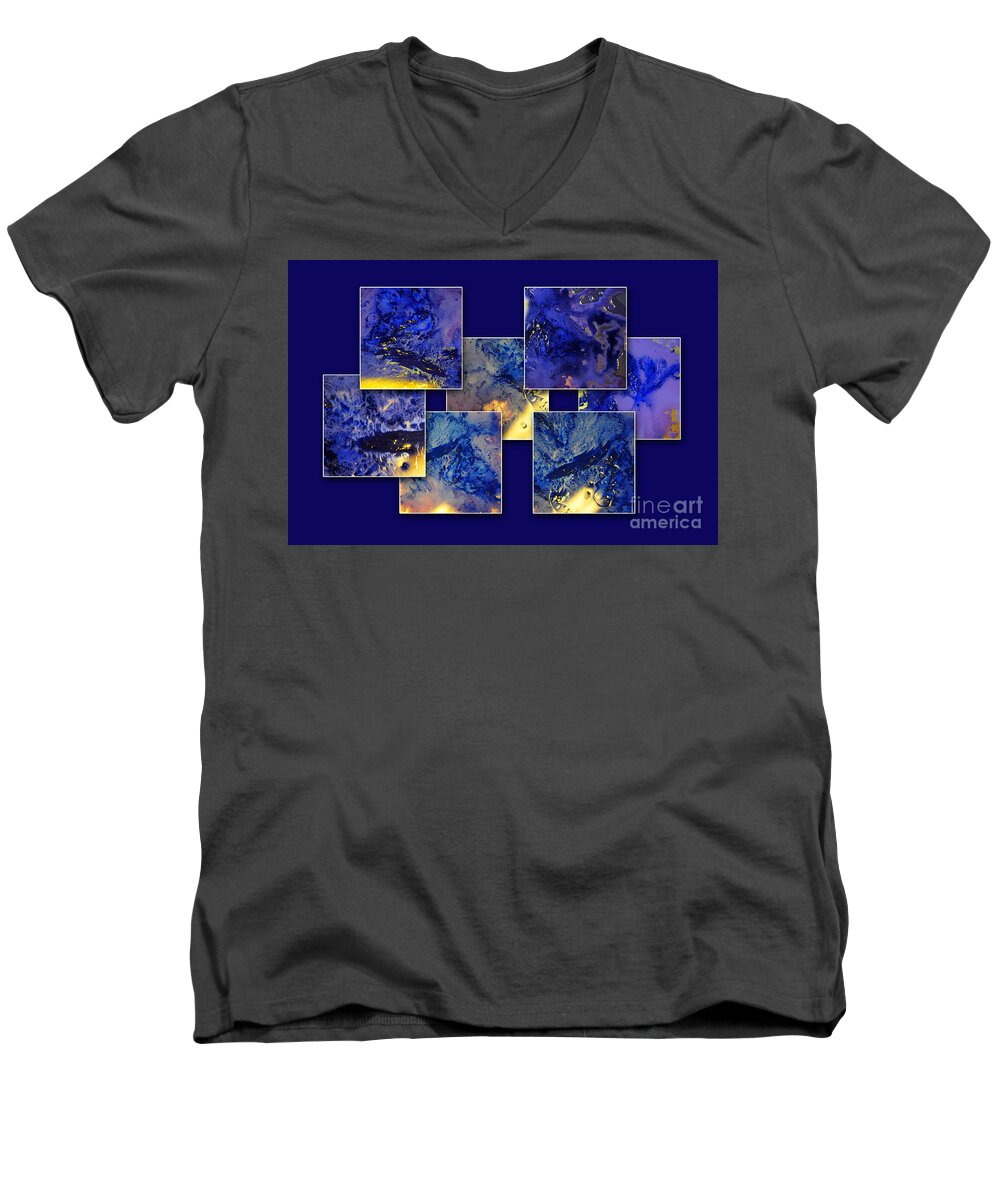Blue Men's V-Neck T-Shirt featuring the photograph Procrastination by Randi Grace Nilsberg