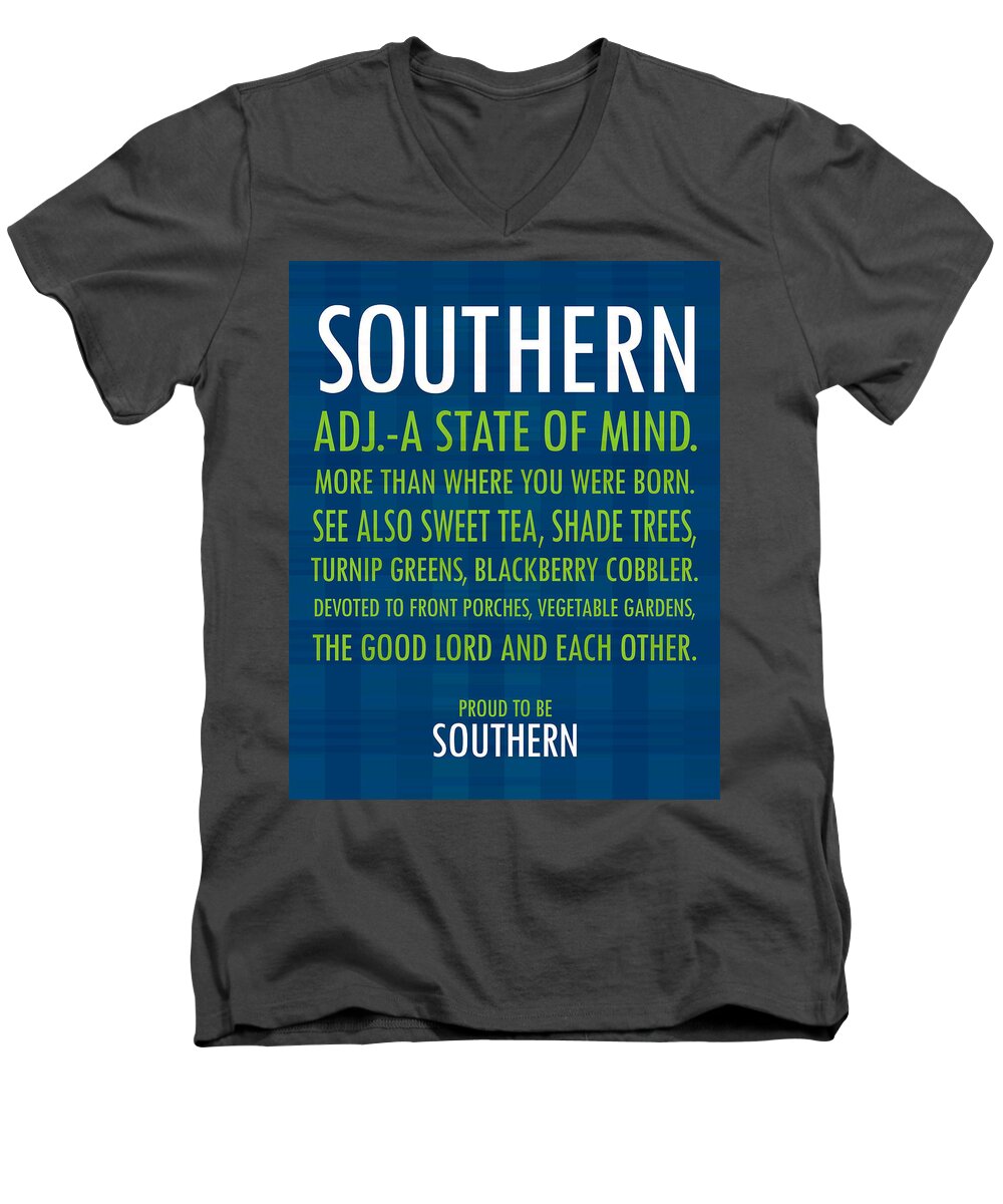 Southern Definition Men's V-Neck T-Shirt featuring the photograph Proud to Be Southern by Debbie Karnes
