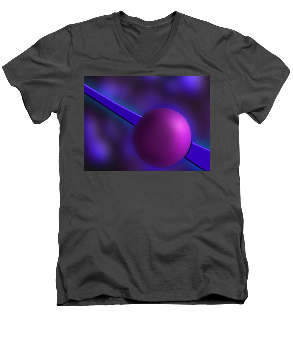 Purple Orb Men's V-Neck T-Shirt featuring the photograph Purple Orb by Paul Wear