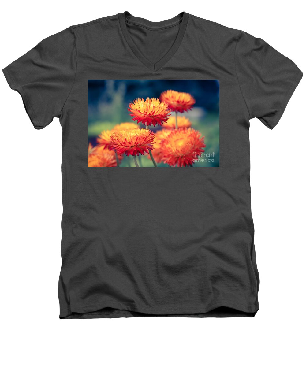 Everlasting Strawflower Men's V-Neck T-Shirt featuring the photograph Release My Voice by Sharon Mau