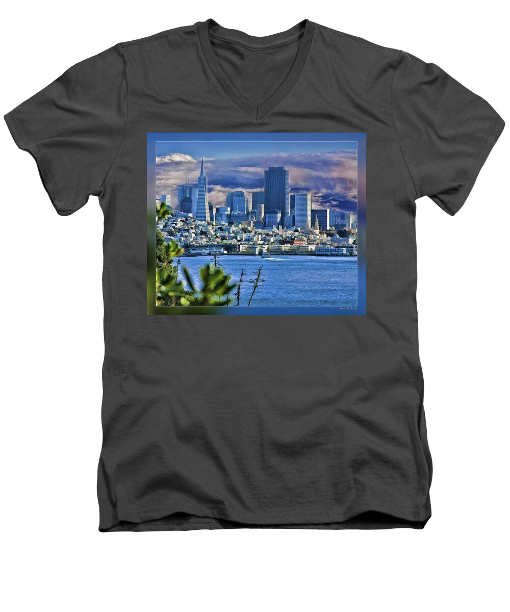 Art Photography Men's V-Neck T-Shirt featuring the photograph San Francisco From Alcatraz by Blake Richards
