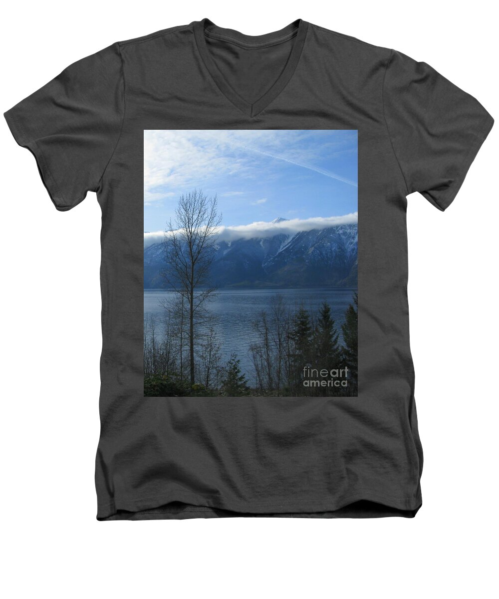 Selkirk Men's V-Neck T-Shirt featuring the photograph Selkirks in Fall by Leone Lund