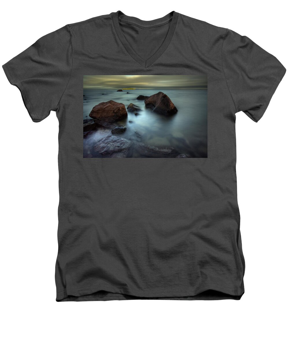 Bay Men's V-Neck T-Shirt featuring the photograph Silver and Gold by Jakub Sisak