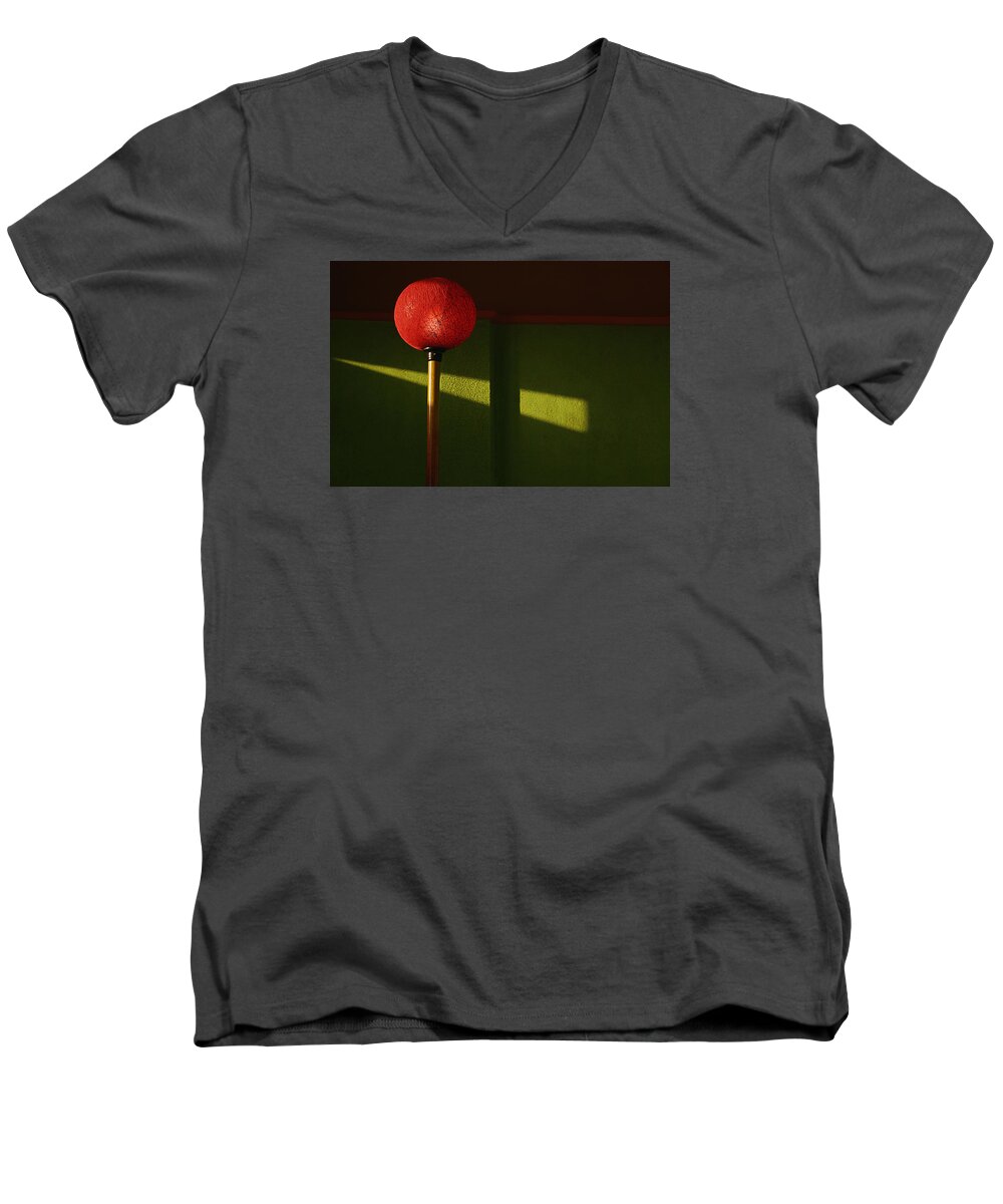 Abstract Men's V-Neck T-Shirt featuring the photograph SKC 0469 Glow of light by Sunil Kapadia