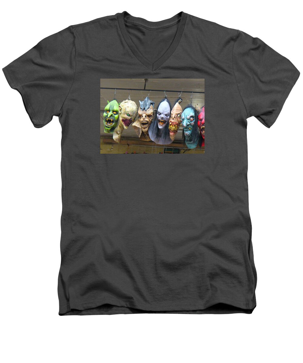 Halloween Men's V-Neck T-Shirt featuring the photograph Some Fun by Mary Sullivan