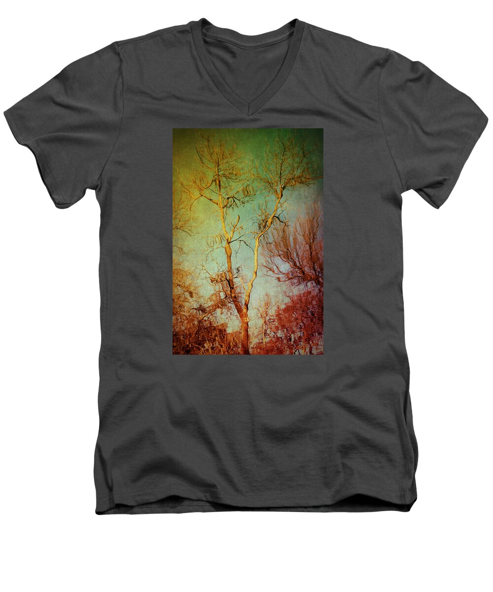 Sky Men's V-Neck T-Shirt featuring the photograph Souls of Trees by Trish Mistric