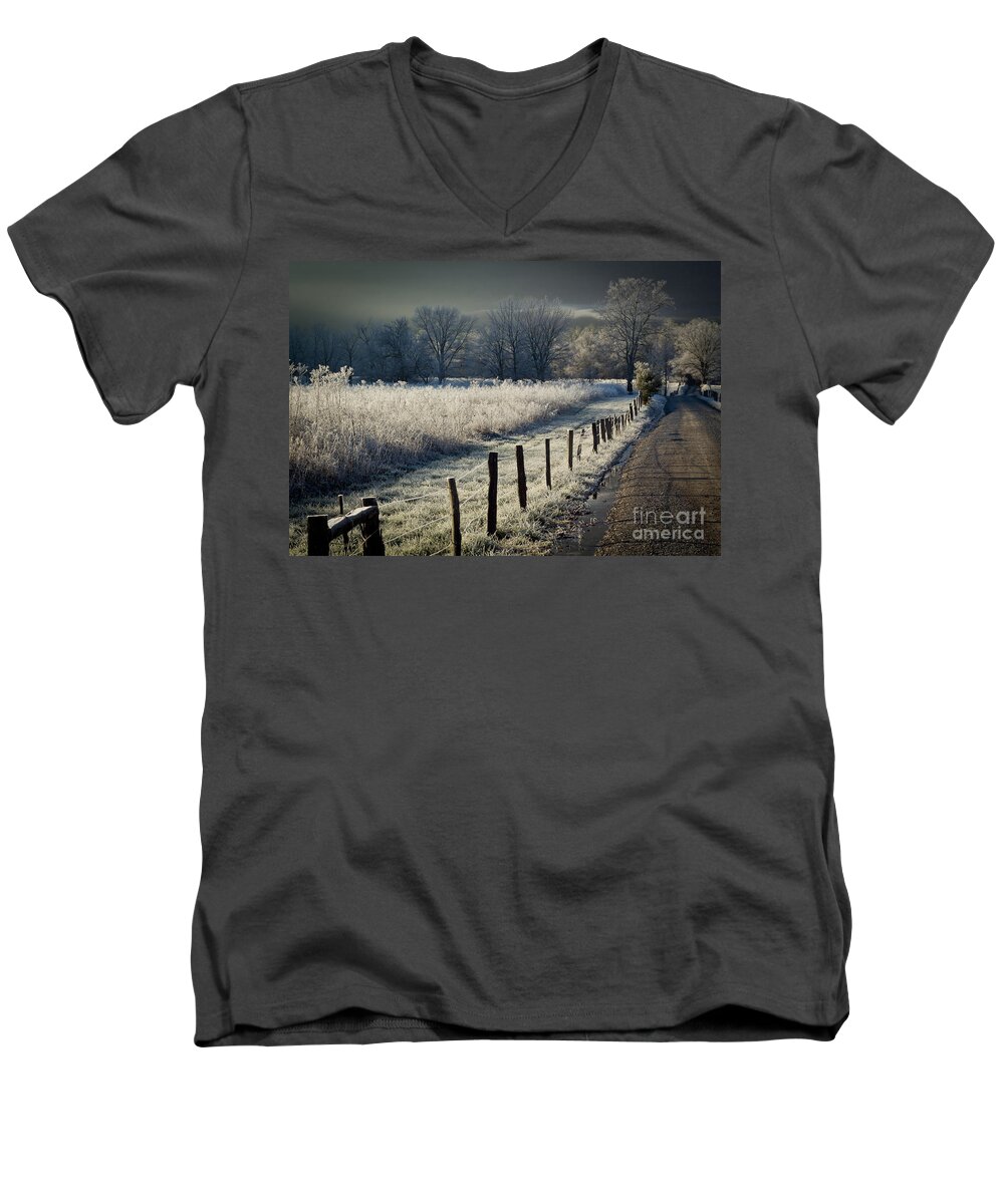  Men's V-Neck T-Shirt featuring the photograph Sparks Lane December 2011 by Douglas Stucky