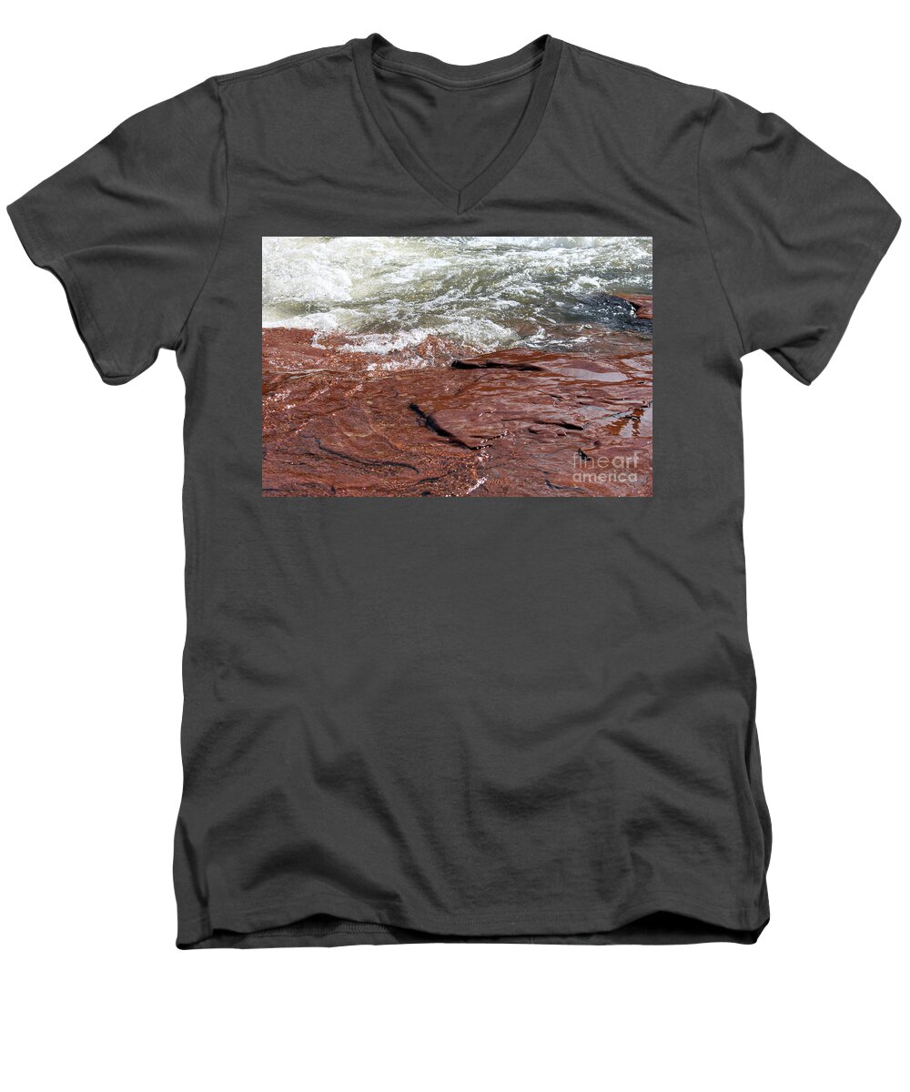 Arizona Men's V-Neck T-Shirt featuring the photograph Spring at Sedona in Spring by Debbie Hart