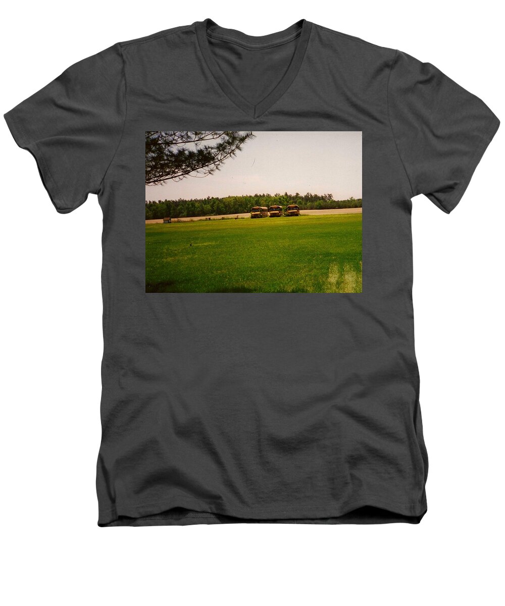 Bus Men's V-Neck T-Shirt featuring the photograph Spring Break Time To Party by Chris W Photography AKA Christian Wilson