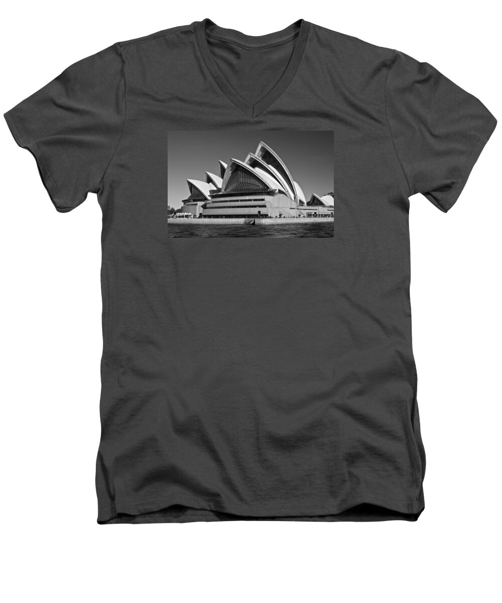 Unesco World Heritage Site Men's V-Neck T-Shirt featuring the photograph Sydney Opera House by Venetia Featherstone-Witty
