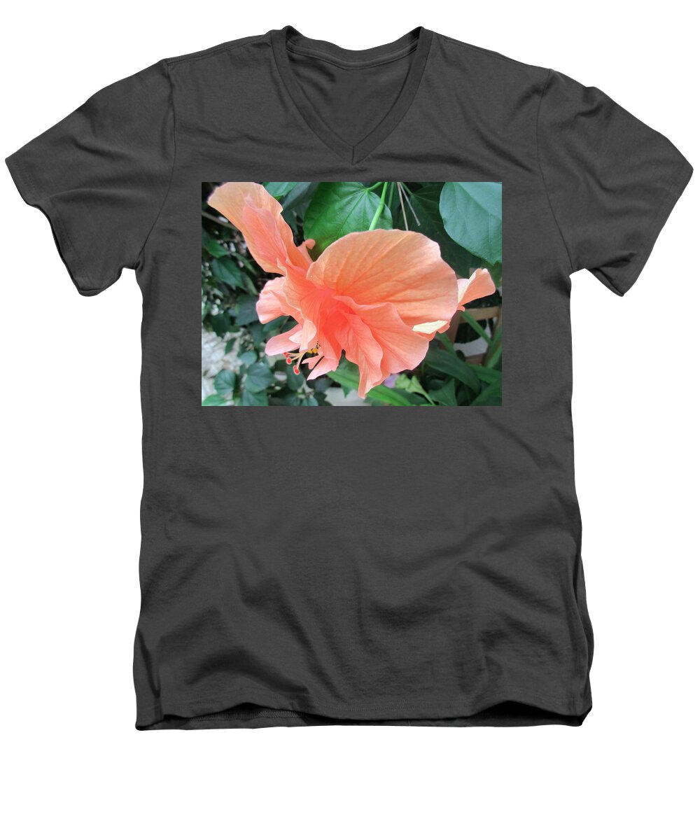 Hibiscus Men's V-Neck T-Shirt featuring the photograph Taking Flight by Ashley Goforth