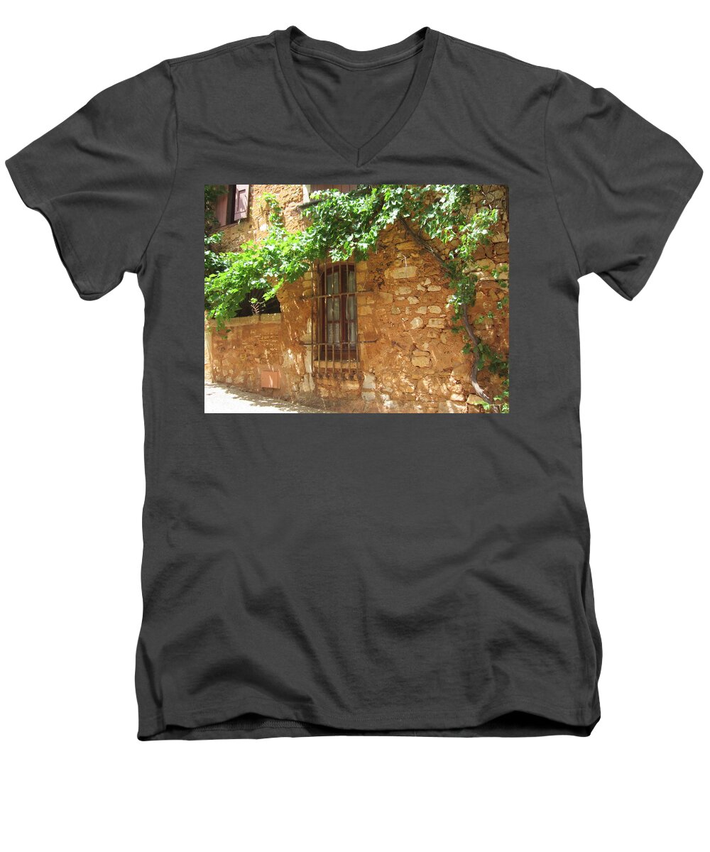 Stone Men's V-Neck T-Shirt featuring the photograph The Grapevine by Pema Hou
