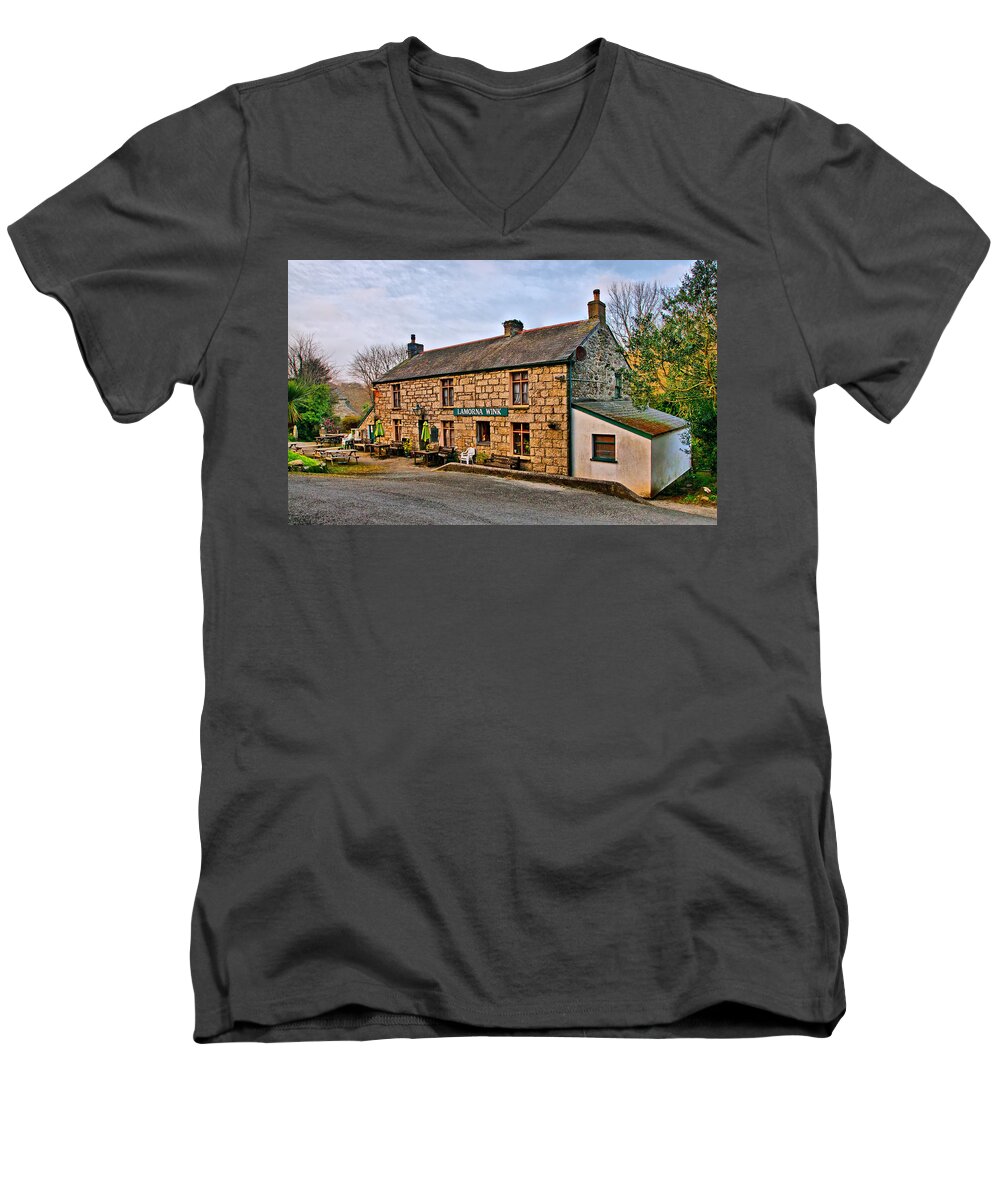 Lamorna Wink Men's V-Neck T-Shirt featuring the photograph The Lamorna Wink by Chris Thaxter