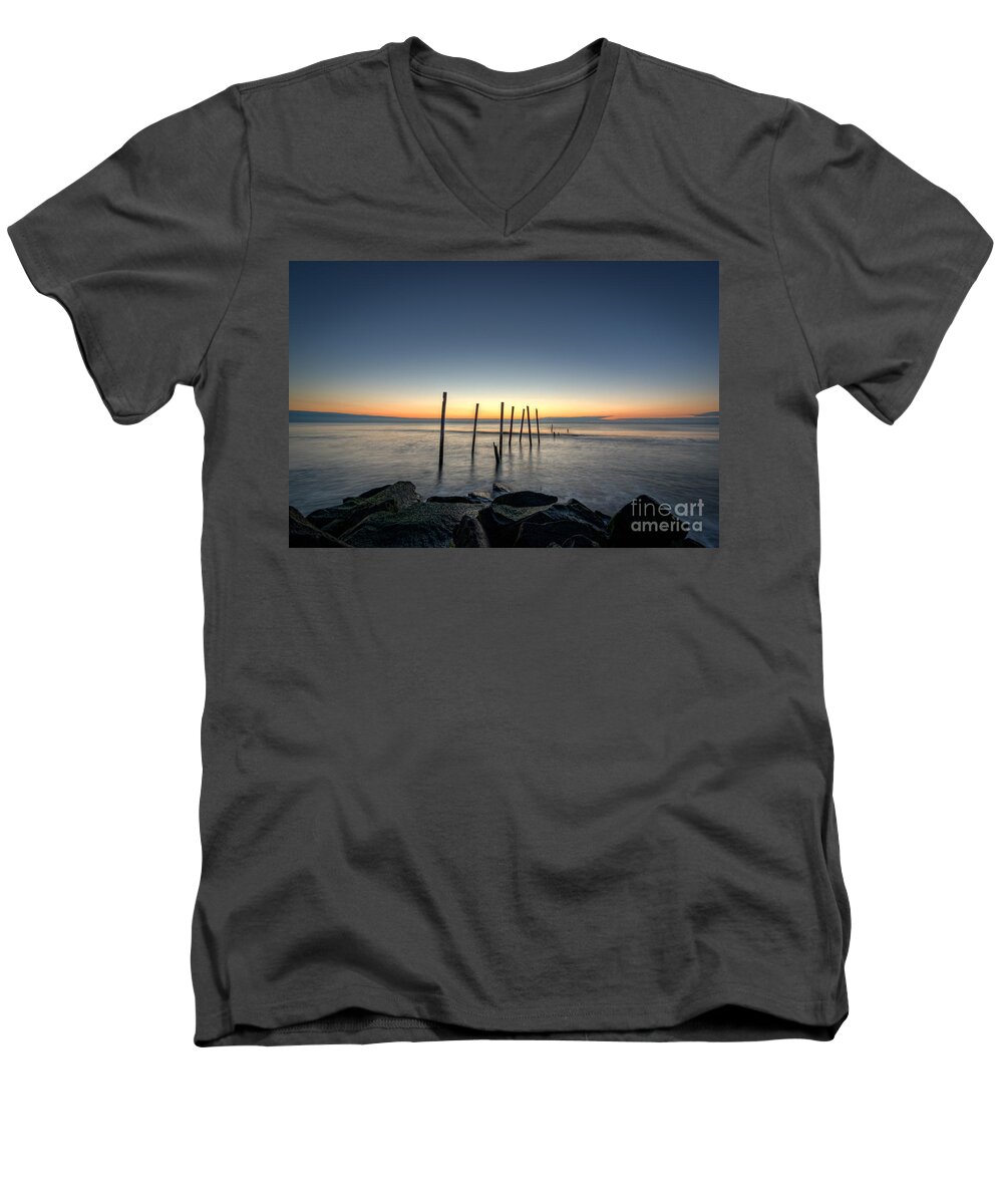 Michaelversprill.com Men's V-Neck T-Shirt featuring the photograph The Remains by Michael Ver Sprill