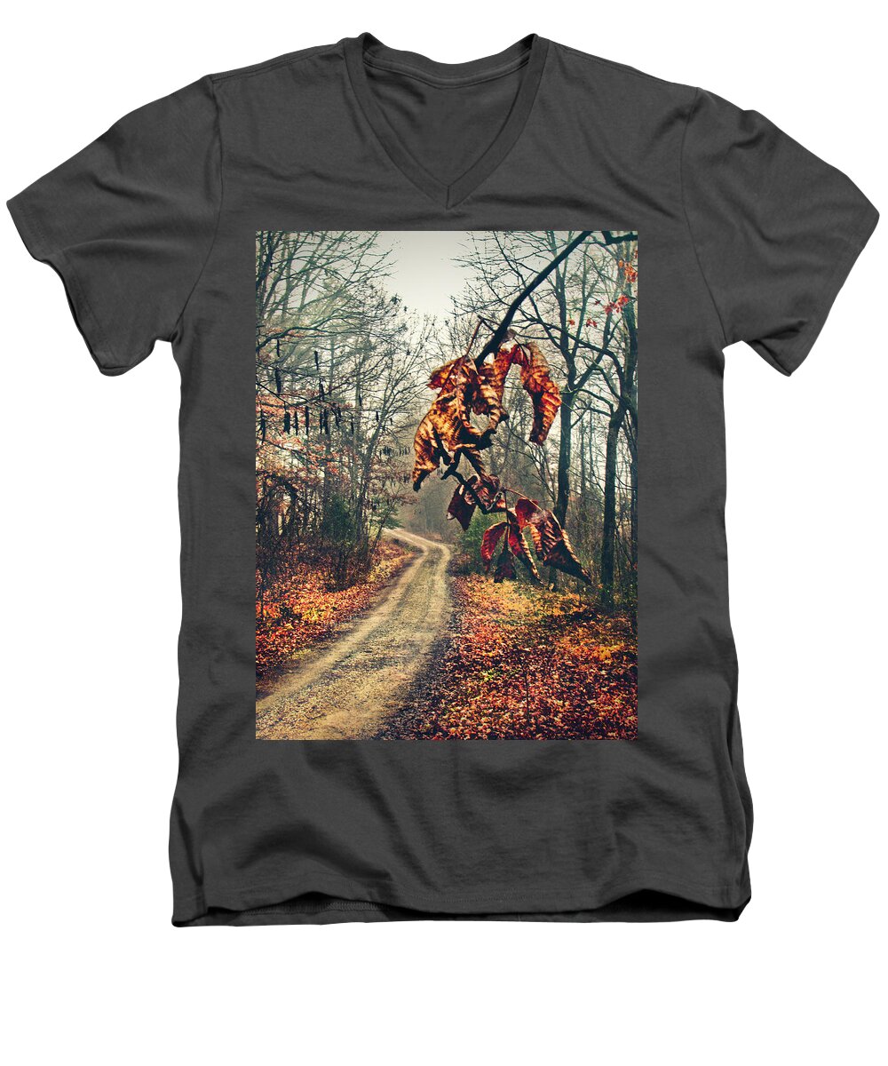 Road Men's V-Neck T-Shirt featuring the photograph The Road Home by Jessica Brawley