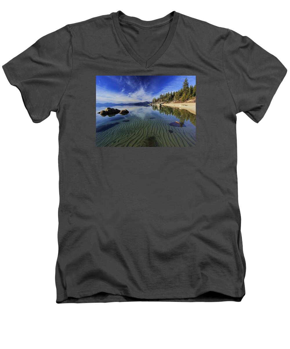 Lake Tahoe Men's V-Neck T-Shirt featuring the photograph The Sands of Time by Sean Sarsfield