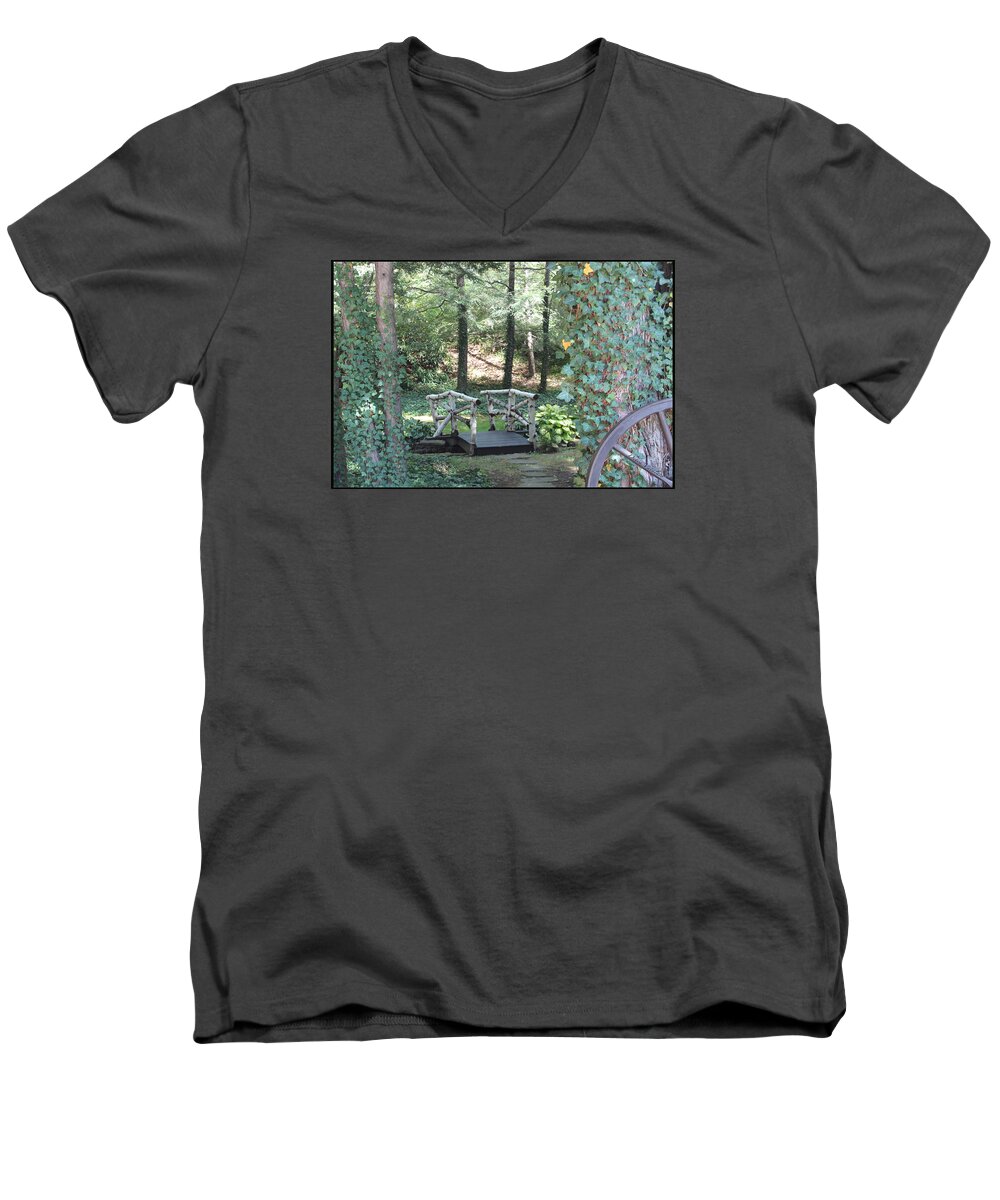 The Simple Life Traveled Men's V-Neck T-Shirt featuring the photograph The Path by Debra   Vatalaro