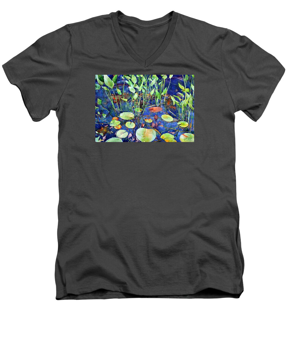 Watercolor Men's V-Neck T-Shirt featuring the painting Thoughts turn to Spring by Mick Williams