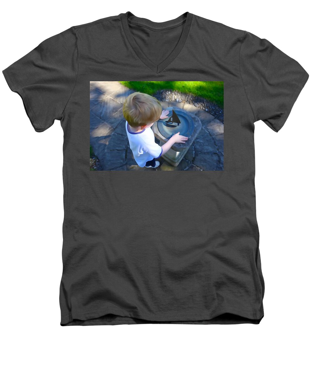 Child Men's V-Neck T-Shirt featuring the photograph Through the Eyes of a Child by Norma Brock
