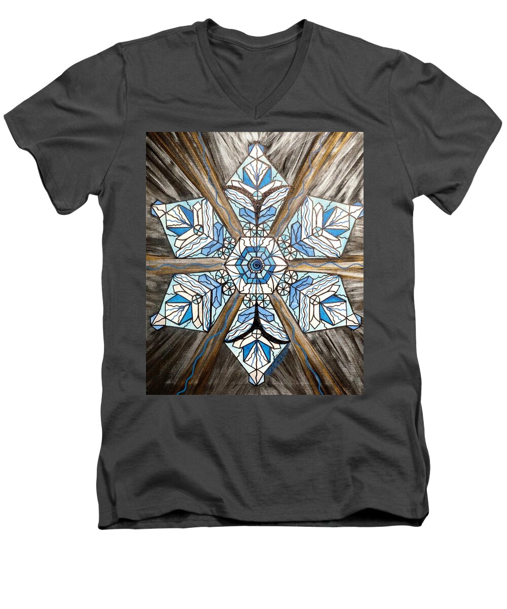 Truth Men's V-Neck T-Shirt featuring the painting Truth by Teal Eye Print Store