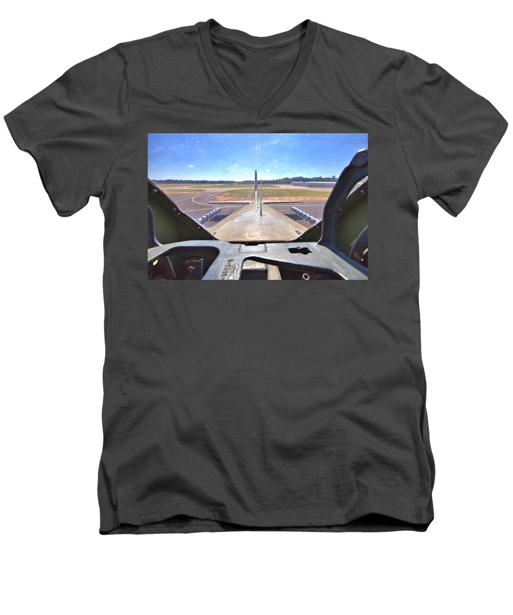 9286 Men's V-Neck T-Shirt featuring the photograph View On Top by Gordon Elwell