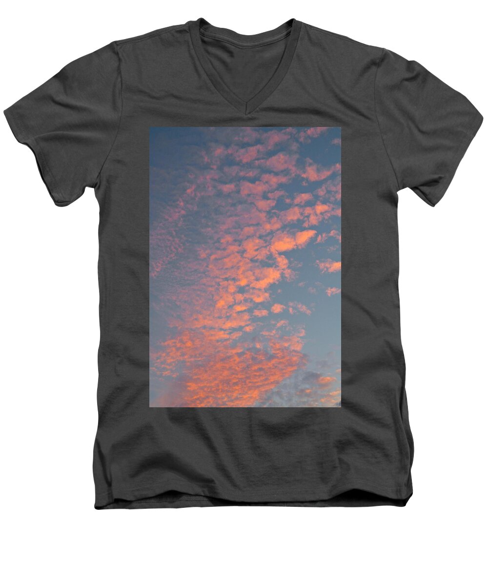 Clouds Men's V-Neck T-Shirt featuring the photograph Waikiki Sunset Sky by Michele Myers