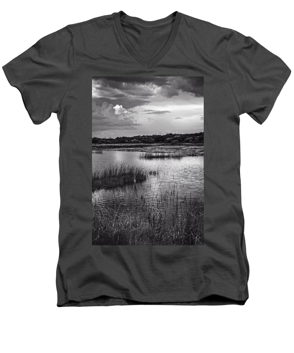 Manitoba Men's V-Neck T-Shirt featuring the photograph Watching Time by Sandra Parlow