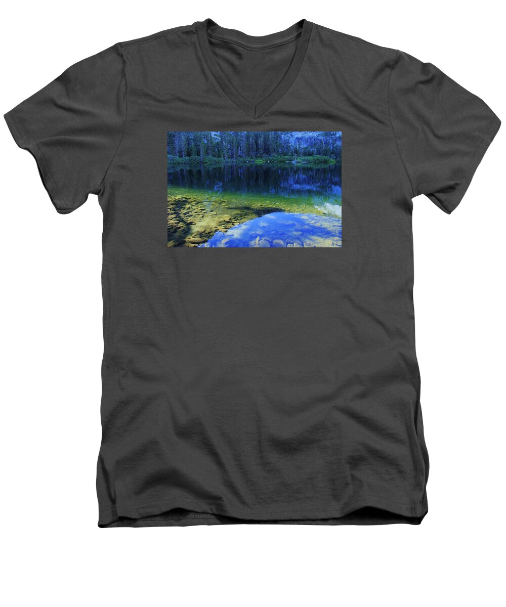 Lake Tahoe Men's V-Neck T-Shirt featuring the photograph Welcome to Eagle Lake by Sean Sarsfield