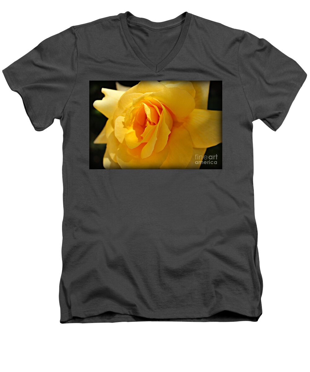 Roses Men's V-Neck T-Shirt featuring the photograph What a Stunner by Clare Bevan