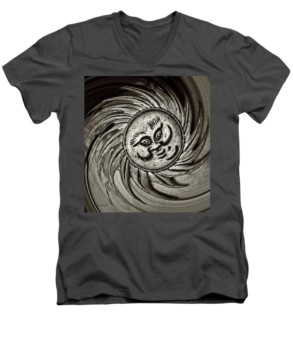 City Men's V-Neck T-Shirt featuring the photograph Windy Sun by Chris Berry