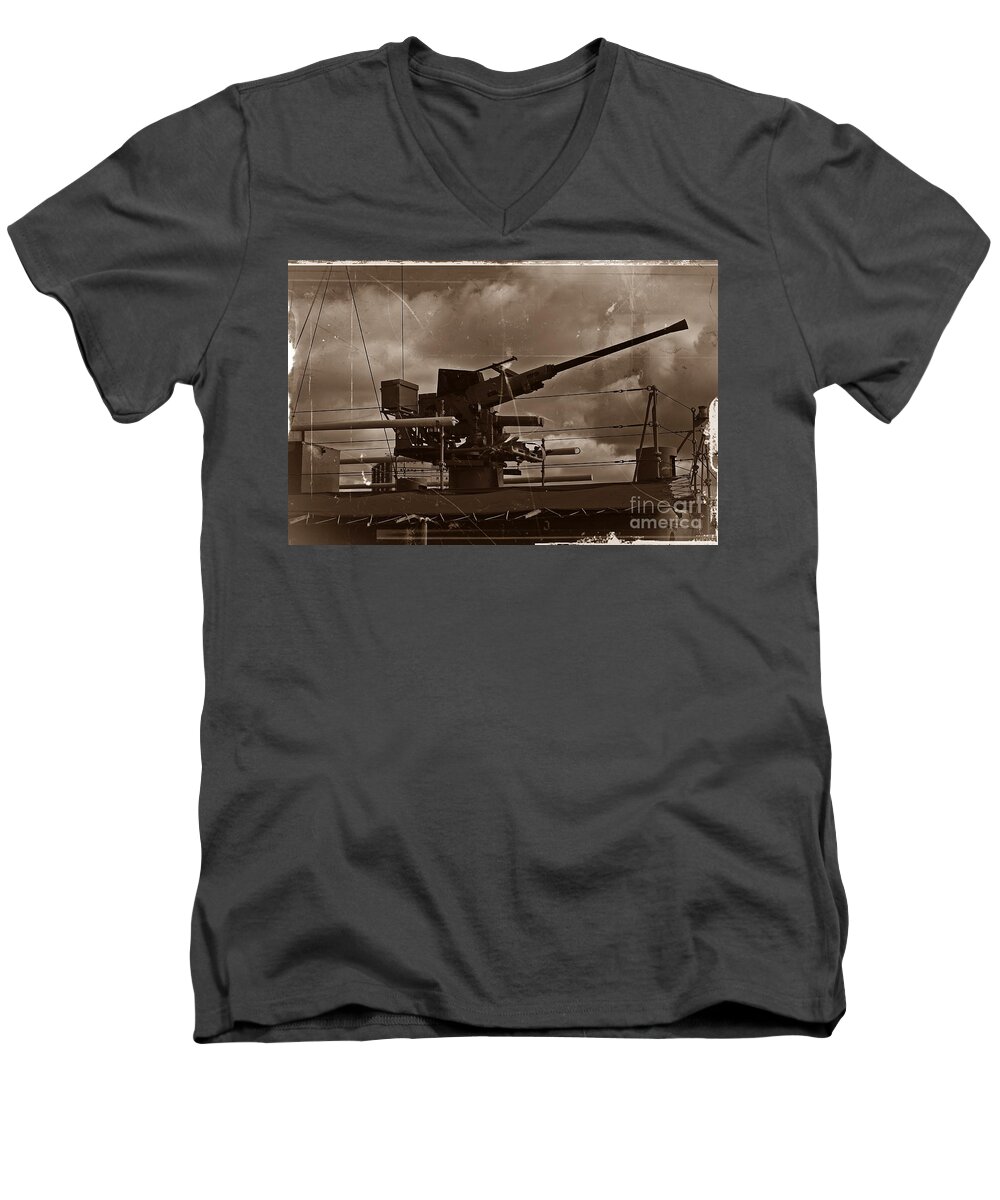 Australia Men's V-Neck T-Shirt featuring the photograph HMAS Castlemaine 5 #1 by Blair Stuart