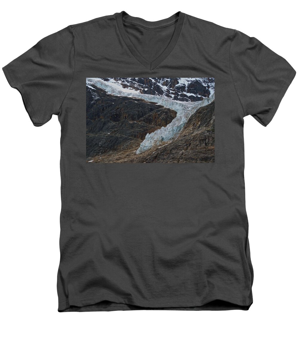  Jasper Men's V-Neck T-Shirt featuring the photograph Angel Glacier 2 by David Kleinsasser
