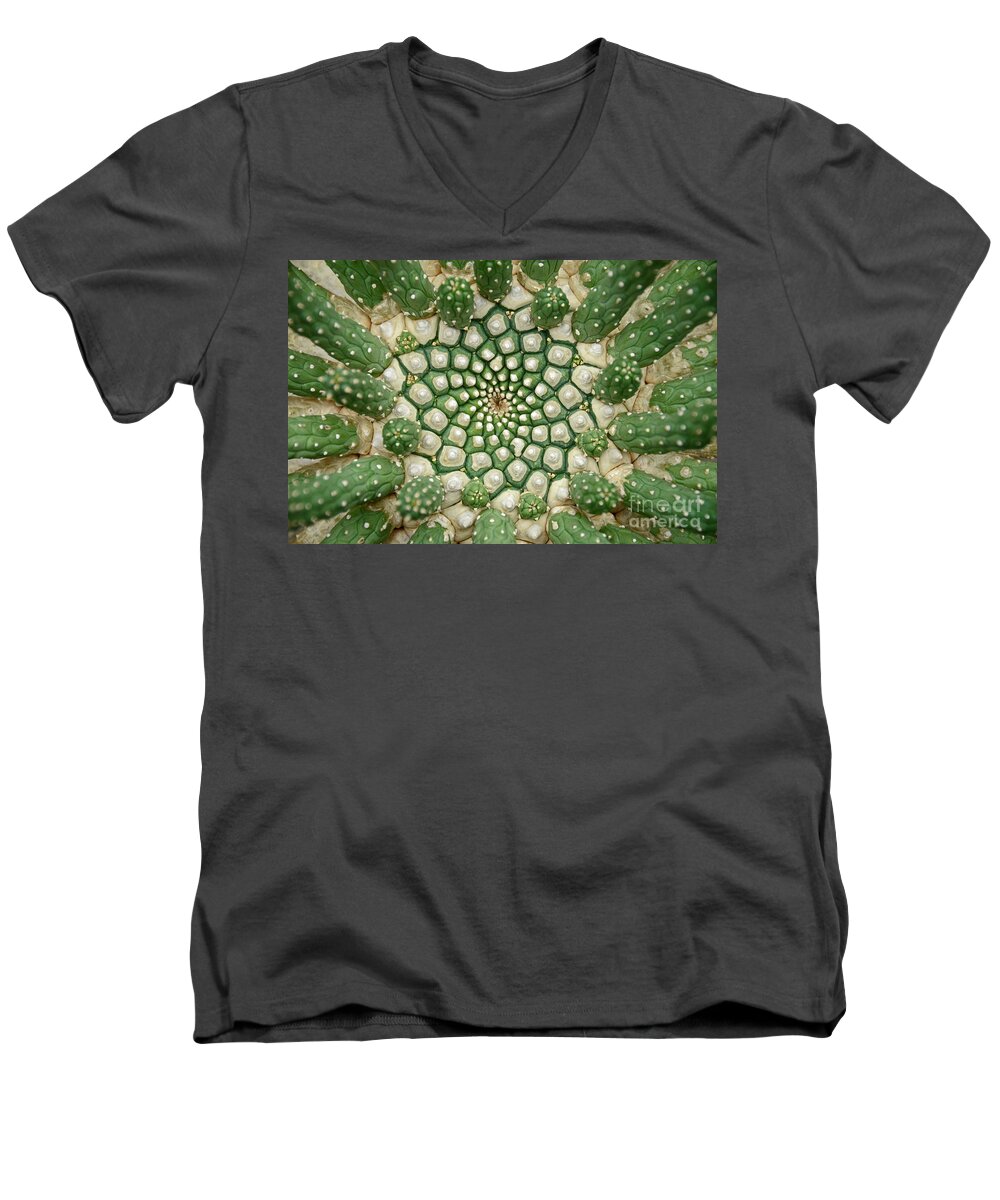 Cactus Men's V-Neck T-Shirt featuring the photograph Cactus 30 by Cassie Marie Photography