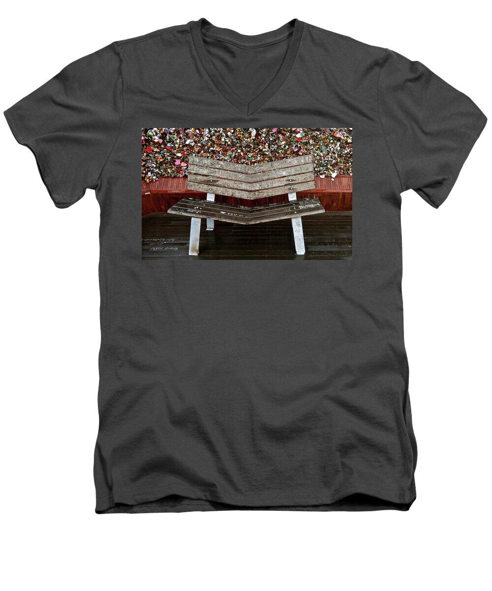 Locks Men's V-Neck T-Shirt featuring the photograph Locks of Love 2 by Kume Bryant