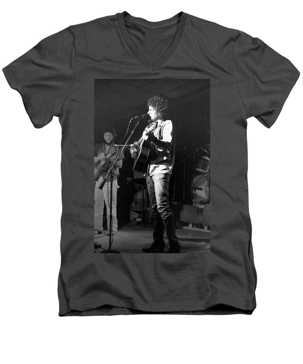 Peter Rowan Men's V-Neck T-Shirt featuring the photograph Lonesome L.A. Cowboy by Susan Carella