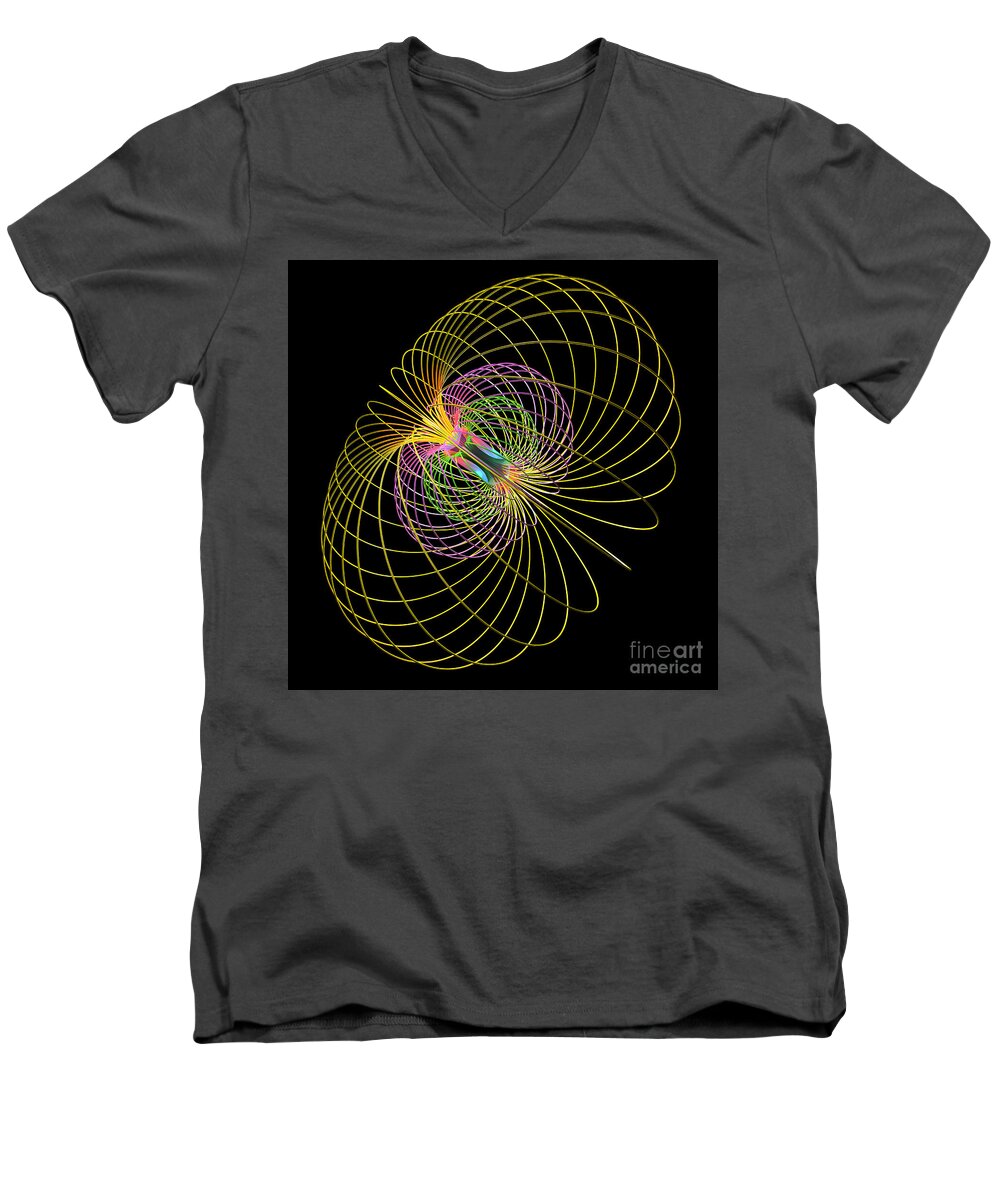 Attraction Men's V-Neck T-Shirt featuring the digital art Magnetism 2 by Russell Kightley