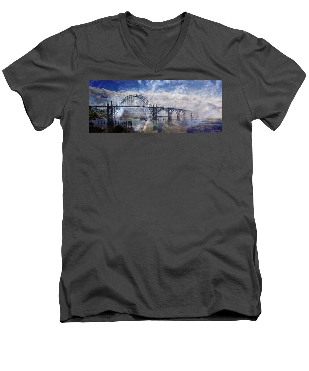 Panorama Men's V-Neck T-Shirt featuring the photograph Newport Fantasy by Mick Anderson