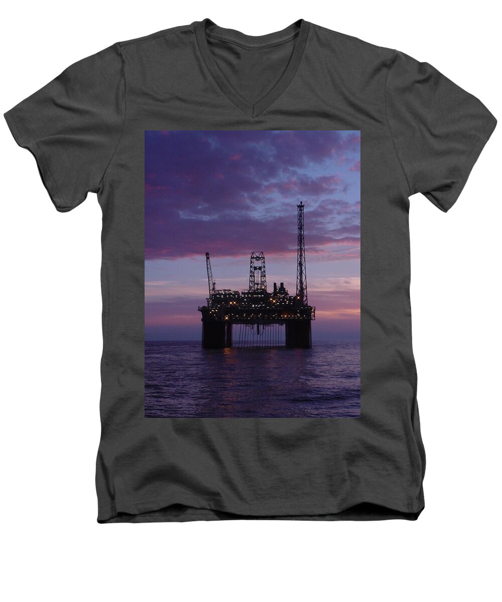 Norway Men's V-Neck T-Shirt featuring the photograph Snorre at Dusk by Charles and Melisa Morrison