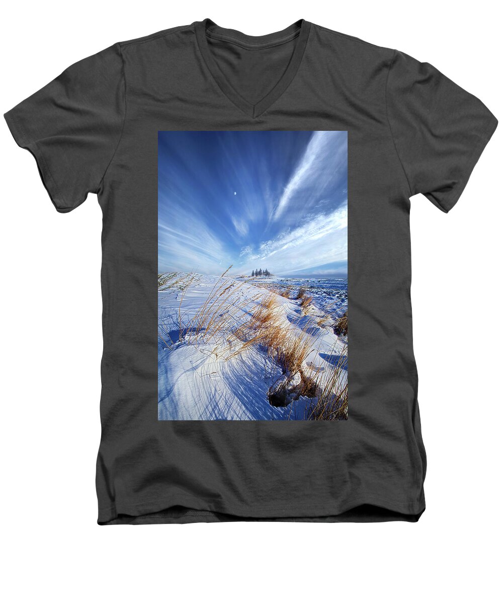 Clouds Men's V-Neck T-Shirt featuring the photograph Azure #1 by Phil Koch