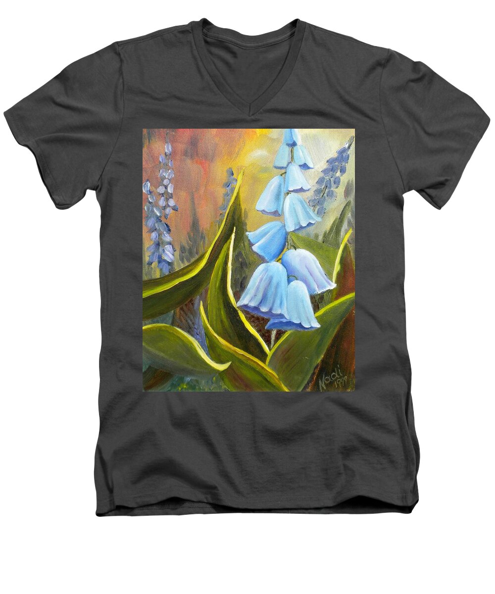 Blue Bells Men's V-Neck T-Shirt featuring the photograph Baby Blues #2 by Renate Wesley
