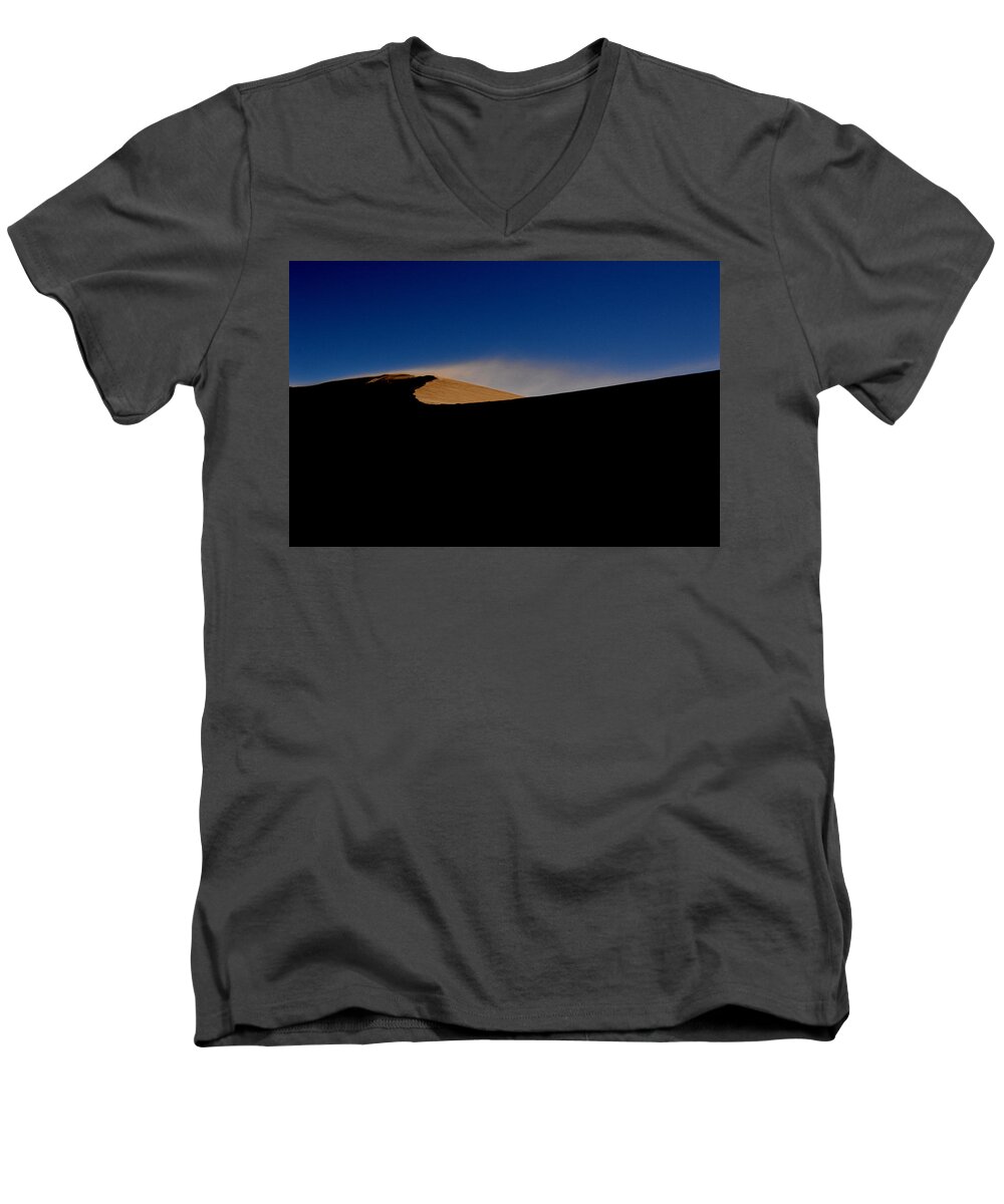 Dunes Men's V-Neck T-Shirt featuring the photograph Blowin in the Wind.. #1 by Al Swasey