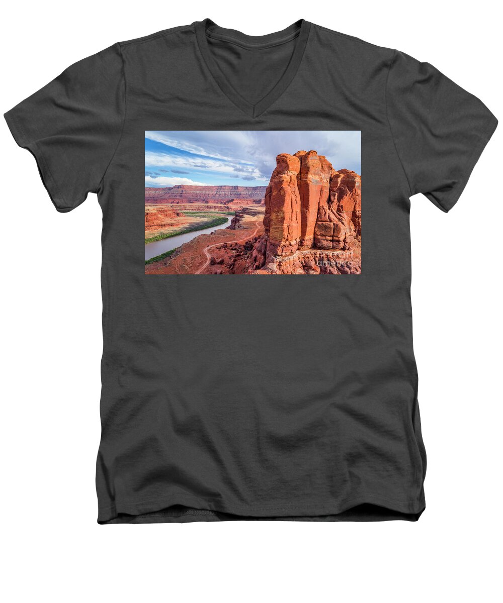 4wd Men's V-Neck T-Shirt featuring the photograph Colorado River and Chicken Corner Trail #2 by Marek Uliasz