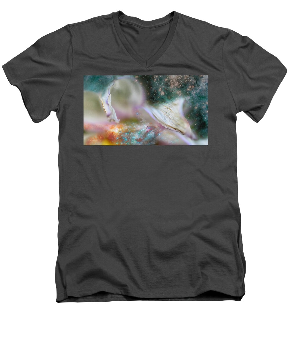 Dragon Men's V-Neck T-Shirt featuring the photograph Dragon At The Ego Gate #1 by Paul Vitko